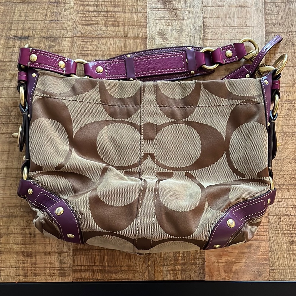 Plum Large Carly Coach Bag